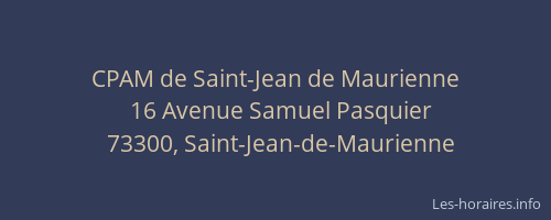CPAM de Saint-Jean de Maurienne