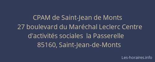 CPAM de Saint-Jean de Monts