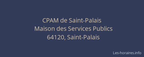 CPAM de Saint-Palais