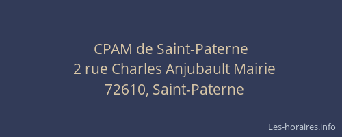CPAM de Saint-Paterne