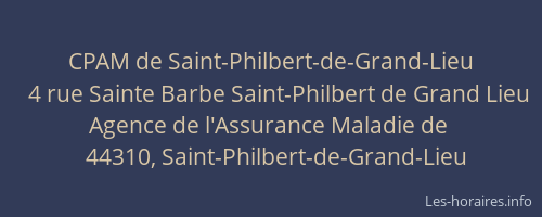 CPAM de Saint-Philbert-de-Grand-Lieu