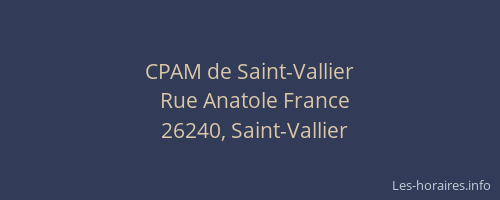 CPAM de Saint-Vallier