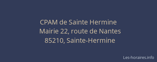 CPAM de Sainte Hermine