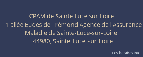 CPAM de Sainte Luce sur Loire