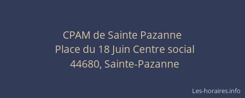 CPAM de Sainte Pazanne