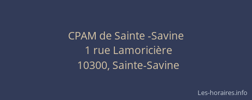 CPAM de Sainte -Savine