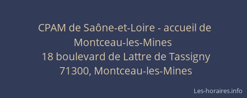 CPAM de Sa&ocirc;ne-et-Loire - accueil de Montceau-les-Mines