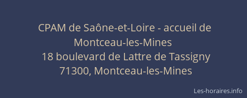CPAM de Saône-et-Loire - accueil de Montceau-les-Mines
