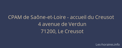 CPAM de Sa&ocirc;ne-et-Loire - accueil du Creusot