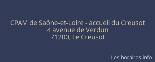 CPAM de Saône-et-Loire - accueil du Creusot