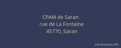 CPAM de Saran