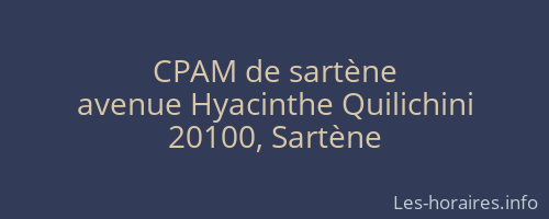 CPAM de sartène