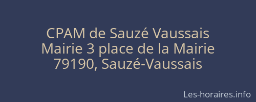 CPAM de Sauzé Vaussais