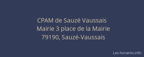 CPAM de Sauzé Vaussais