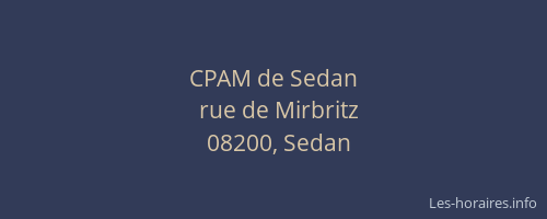 CPAM de Sedan