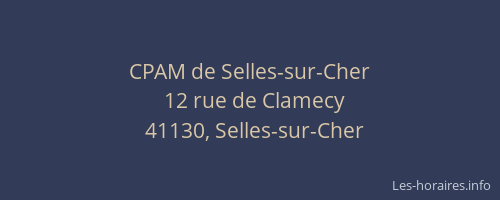 CPAM de Selles-sur-Cher
