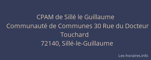CPAM de Sill&eacute; le Guillaume