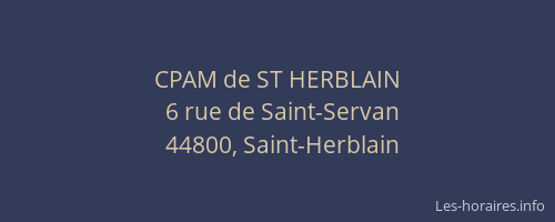 CPAM de ST HERBLAIN