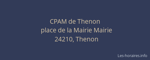 CPAM de Thenon
