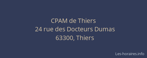 CPAM de Thiers