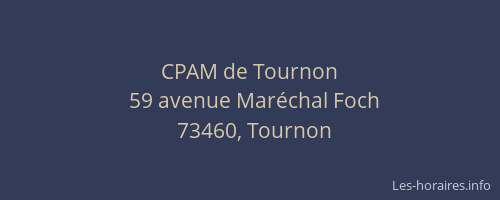 CPAM de Tournon