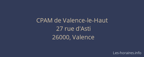 CPAM de Valence-le-Haut