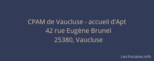 CPAM de Vaucluse - accueil d'Apt
