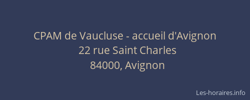CPAM de Vaucluse - accueil d'Avignon