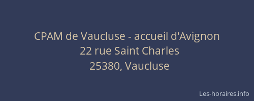 CPAM de Vaucluse - accueil d'Avignon