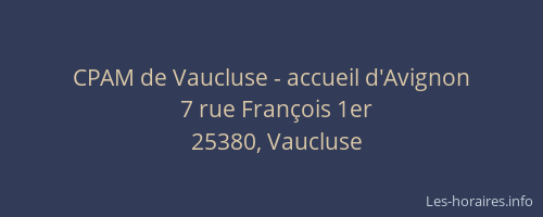 CPAM de Vaucluse - accueil d'Avignon