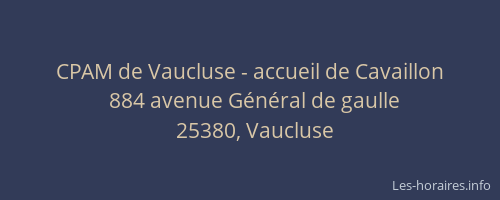 CPAM de Vaucluse - accueil de Cavaillon