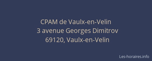 CPAM de Vaulx-en-Velin