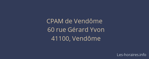 CPAM de Vendôme