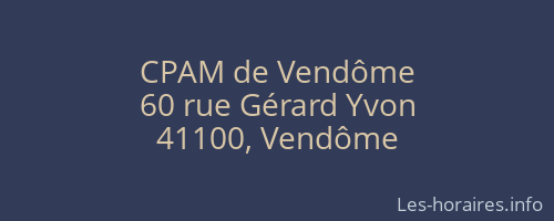 CPAM de Vendôme