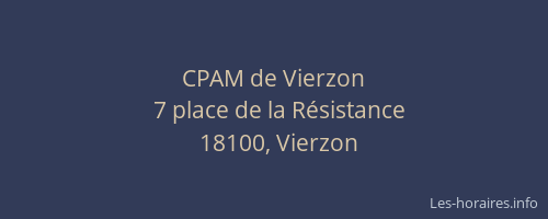 CPAM de Vierzon