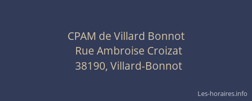 CPAM de Villard Bonnot