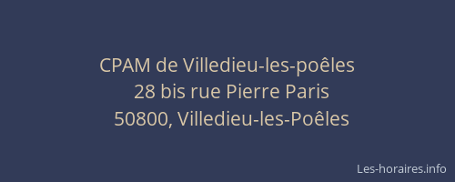 CPAM de Villedieu-les-po&ecirc;les