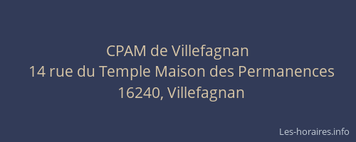 CPAM de Villefagnan