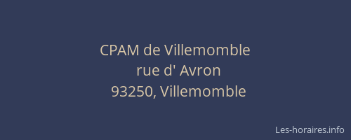 CPAM de Villemomble