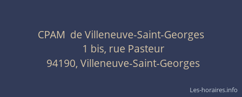 CPAM  de Villeneuve-Saint-Georges