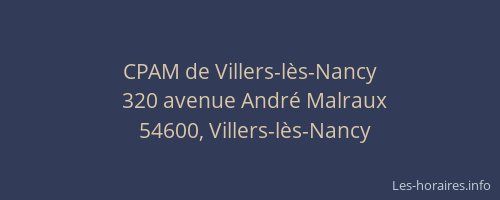 CPAM de Villers-l&egrave;s-Nancy