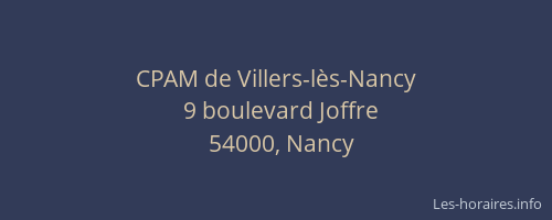 CPAM de Villers-lès-Nancy
