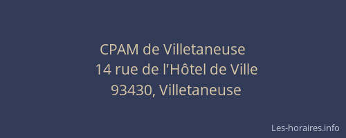 CPAM de Villetaneuse