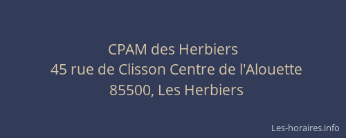 CPAM des Herbiers