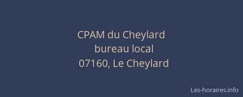 CPAM du Cheylard