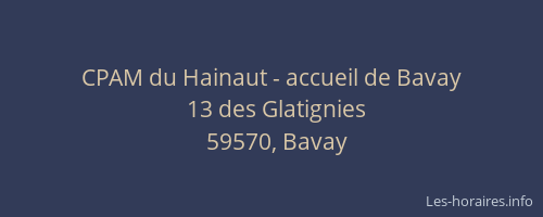 CPAM du Hainaut - accueil de Bavay