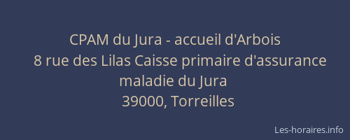 CPAM du Jura - accueil d'Arbois