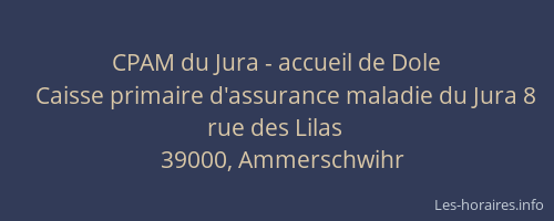 CPAM du Jura - accueil de Dole