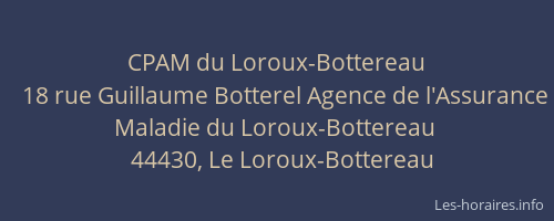 CPAM du Loroux-Bottereau