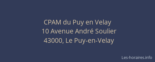 CPAM du Puy en Velay